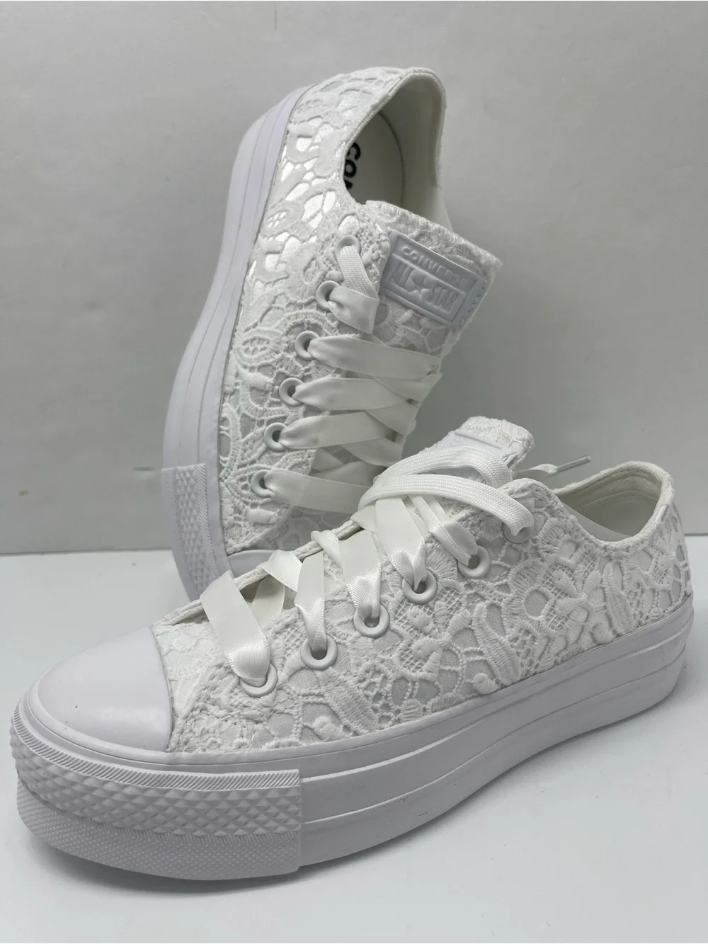 Converse CTAS LIFT OX WHITE/WHITE/WHITE Platform Sneakers A15005C
